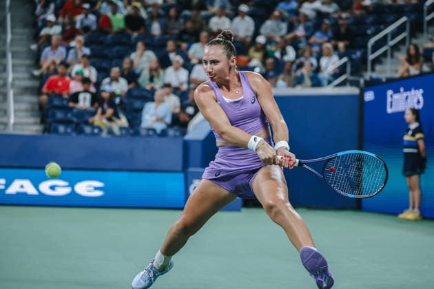 US Open tennis tournament - Day 3 Mary Stoiana of the USA in action against Alexandra Eala of the Philippines during their Women™s Singles round one match of the US Open Tennis Championships in Flushing Meadows, New York, USA, 01 September 2026. FLUSHING MEADOWS NEW YORK United States  Copyright: xOlgaxFedorovax