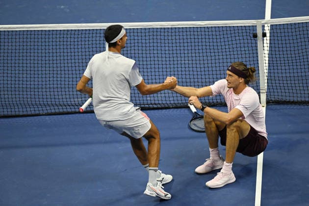 2026 US Open Lorenzo Sonego (ITA) , Alexander Zverev (GER) FOR EDITORIAL USAGE ONLY ! *** 2026 U.S. Open: Lorenzo Sonego (ITA), Alexander Zverev (GER) — FOR EDITORIAL USE ONLY