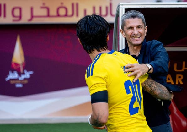 QATAR CUP 2026 SEMI-FINAL MATCH AL-SADD SC AND AL-GHARAFA SC Razvan Lucescu, head coach Al Sadd SC looks on prior to the Qatar Cup 2026 semi-final match between Al-Sadd SC and Al-Gharafa SC at Khalifa International Stadium in Doha, Qatar, on September 1, 2026. DOHA Qatar Copyright: xNOUSHADx