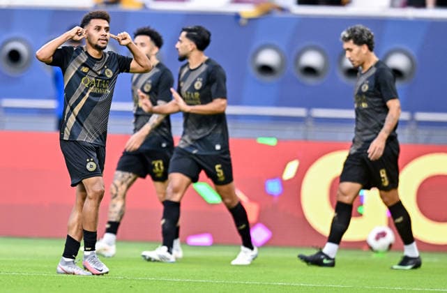 QATAR CUP 2026 SEMI-FINAL MATCH AL-SADD SC AND AL-GHARAFA SC Hashim Ali Ali of Al-Sadd SC celebrates after scoring a goal during the Qatar Cup 2026 semi-final match between Al-Sadd SC and Al-Gharafa SC at Khalifa International Stadium in Doha, Qatar, on September 1, 2026. DOHA Qatar Copyright: xNOUSHADx