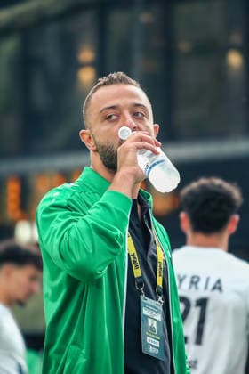 Essen, Deutschland, Europa: SOCCA World Cup 2026, Kleinfeldfußball (6 gegen 6), Gruppenspiel zwischen Syrien und Irland. Portraitfoto, Portrait, Einzelaufnahme, Porträt ABDULRAHMAN SAKET Syrien Head Coach Copyright: xAymanxAlahmedx
