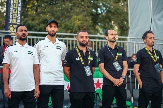 Essen, Deutschland, Europa: SOCCA World Cup 2026, Kleinfeldfußball (6 gegen 6), Gruppenspiel zwischen Syrien und Irland. Spielszenen, Zweikämpfe, Spieler und Emotionen während der Partie im Rahmen der internationalen SOCCA-Weltmeisterschaft in Essen. Copyright: xAymanxAlahmedx