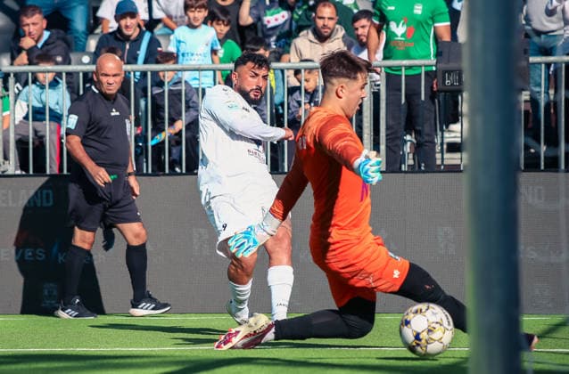 Essen, Deutschland, Europa: SOCCA World Cup 2026, Kleinfeldfußball (6 gegen 6), Gruppenspiel zwischen Syrien und Irland. Tor zum Aias Aosman Copyright: xAymanxAlahmedx