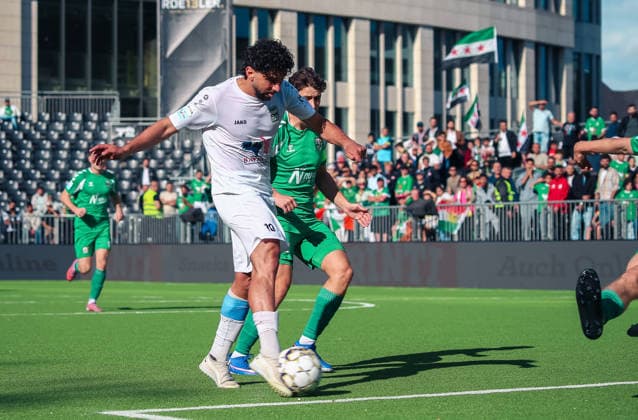 Essen, Deutschland, Europa: SOCCA World Cup 2026, Kleinfeldfußball (6 gegen 6), Gruppenspiel zwischen Syrien und Irland. Spielszenen, Zweikämpfe, Spieler und Emotionen während der Partie im Rahmen der internationalen SOCCA-Weltmeisterschaft in Essen. Copyright: xAymanxAlahmedx