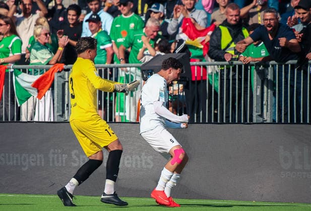 Essen, Deutschland, Europa: SOCCA World Cup 2026, Kleinfeldfußball (6 gegen 6), Gruppenspiel zwischen Syrien und Irland. Tor und Torjubel zum Mohannad Hamwi Copyright: xAymanxAlahmedx