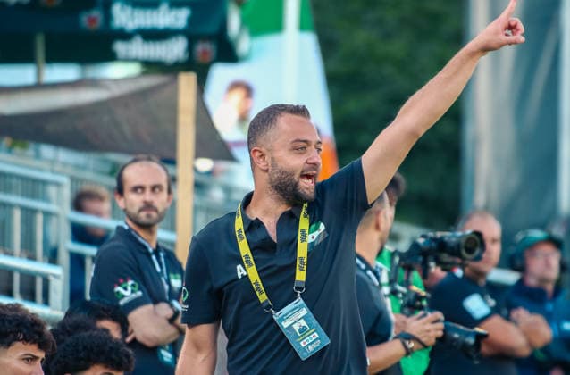 Essen, Deutschland, Europa: SOCCA World Cup 2026, Kleinfeldfußball (6 gegen 6), Gruppenspiel zwischen Syrien und Irland. ABDULRAHMAN SAKET Head Coach Copyright: xAymanxAlahmedx
