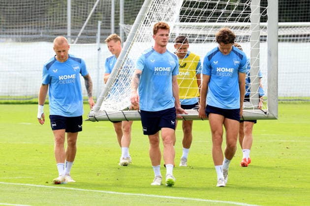 02.09.2026, DEU GER, Fussball , 2.Fussballbundesliga, Saison 2026 2027, Sportforum, Hertha BSC, Training Hertha-Spielerkreis, Tortraeger, Jon Dagur Thorsteinsson ( Hertha BSC Berlin 23 ), Sebastian Groenning ( Hertha BSC Berlin 17 ), Linus Jasper Gechter ( Hertha BSC Berlin 44 ) 2. Liga: DFB DFL regulations prohibit any use of photographs as image sequences and or quasi-video) Berlin Sportforum Berlin Deutschland *** September 2, 2026, Germany, Soccer, 2. Bundesliga, 2026–2027 Season, Sportforum, Hertha BSC, Hertha Player Group Training, Goal Scorers, Jon Dagur Thorsteinsson Hertha BSC Berlin 23, Sebastian Groenning Hertha BSC Berlin 17, Linus Jasper Gechter Hertha BSC Berlin 44, 2nd Division, DFB and DFL regulations prohibit any use of photographs as image sequences and or quasi-video. Berlin Sportforum, Berlin, Germany Copyright: xNordphotox xEnglerx
