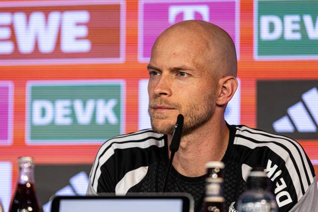Pressekonferenz von 1.FC Köln; 02.09.2026 Rene Wagner (Cheftrainer) während einer Pressekonferenz. Pressekonferenz von 1.FC Köln vor dem Bundesligaspiel gegen VfB stuttgart; 02.09.2026 DFL regulations prohibit any use of photographs as image sequences and or quasi video. *** 1 FC Köln press conference, September 2, 2026: Head Coach Rene Wagner during a press conference. 1 FC Köln press conference ahead of the Bundesliga match against VfB Stuttgart, September 2, 2026. DFL regulations prohibit any use of photographs as image sequences and or quasi-video Copyright: xBEAUTIFULxSPORTS Buriakovx