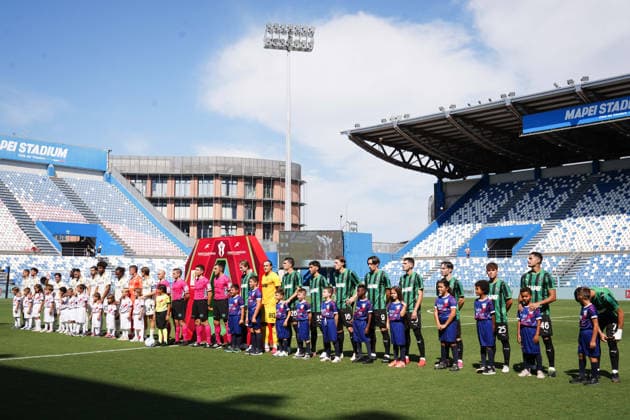 Line up during the Round of 16 of Frecciarossa Italian Cup 2026 2027 match between Sassuolo and Frosinone at Mapei Stadium Cittˆ del Tricolore - Soccer - Reggio Emilia, Italy - Wednesday September 2, 2026  Copyright: xMassimoxPaolone LaPressex