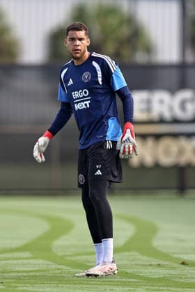 FORT LAUDERDALE, FL - SEPTEMBER 2: Dayne St. Clair (97) of Inter Miami CF is seen during an Inter Miami Training Session at Florida Blue Training Center on September 2, 2026 in Fort Lauderdale, Florida. (Photo by Chris Arjoon Icon Sportswire) SOCCER: SEP 2 Inter Miami CF Training EDITORIAL USE ONLY Icon2609020000001