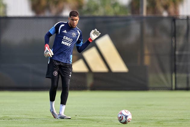 FORT LAUDERDALE, FL - SEPTEMBER 2: Dayne St. Clair (97) of Inter Miami CF is seen during an Inter Miami Training Session at Florida Blue Training Center on September 2, 2026 in Fort Lauderdale, Florida. (Photo by Chris Arjoon Icon Sportswire) SOCCER: SEP 2 Inter Miami CF Training EDITORIAL USE ONLY Icon2609020000023