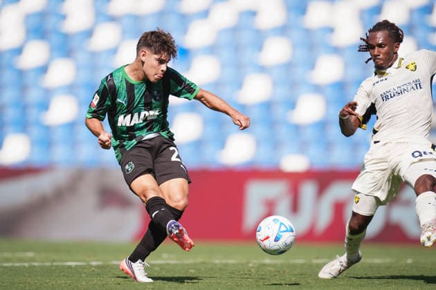 SassuoloÕs Benjamin Dominguez goal 1-0 during the Round of 16 of Frecciarossa Italian Cup 2026 2027 match between Sassuolo and Frosinone at Mapei Stadium Cittˆ del Tricolore - Soccer - Reggio Emilia, Italy - Wednesday September 2, 2026  Copyright: xMassimoxPaolone LaPressex