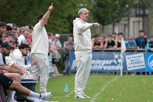 Johannes Pfeiffer (TSV Ehningen, Trainer) TSV Ehningen vs. SG Sonnenhof Grossaspach, Fussball, DB-Regio wfv-Pokal Achtelfinale,Saison 2026 2027, 02.09.2026 TSV Ehningen vs. SG Sonnenhof Grossaspach, Fussball, DB-Regio wfv-Pokal Achtelfinale,Saison 2026 2027, 02.09.2026 Ehningen Copyright: xEibner-Pressefotox EP_TBR