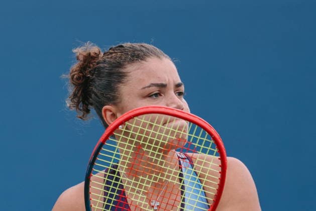 US Open tennis tournament - Day 4 Jasmine Paolini of Italy looks on as she plays against Lucrezia Stefanini or Italy during the Women s Singles second round match of the US Open Tennis Championships, in Flushing Meadows, New York, USA, 02 September 2026. FLUSHING MEADOWS NEW YORK United States  Copyright: xOLGAxFEDOROVAx