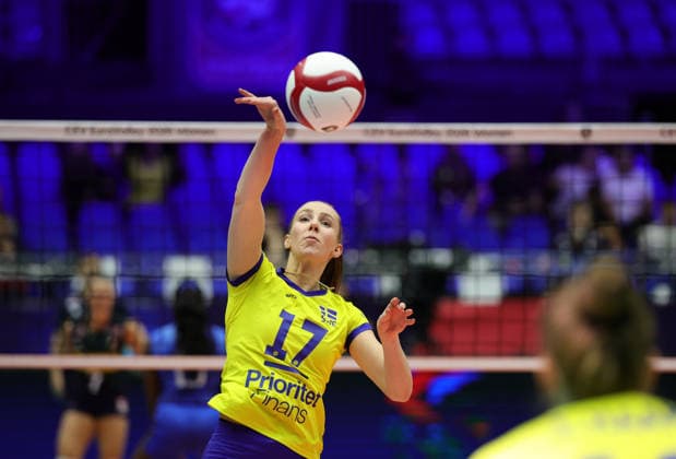 BRNO, CZECH REPUBLIC 20260902 Sweden s Anna Haak warms up before the quarter-final match of the Women s Volleyball European Championship, EM, Europameisterschaft between Italy and Sweden in Brno, Czech Republic. BRNO CZECH REPUBLIC x9200x
