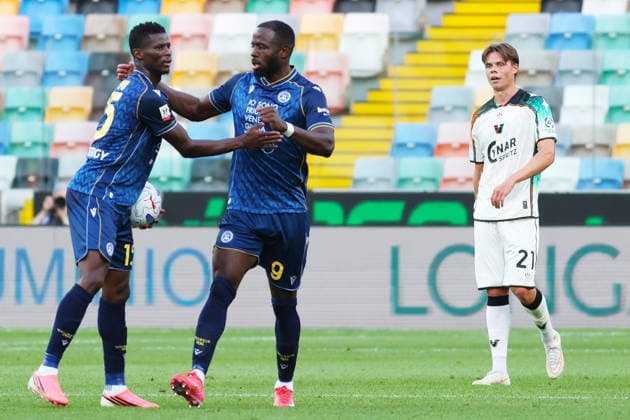 Udinese™s Vakoun Bayo celebrates after scoring the 1-1 goal for his team during the Coppa Italia soccer match between Udinese and Venezia at the Friuli Stadium in Udine, north east Italy - September 02, 2026. - Soccer  Copyright: xAndreaxBressanutti LaPressex