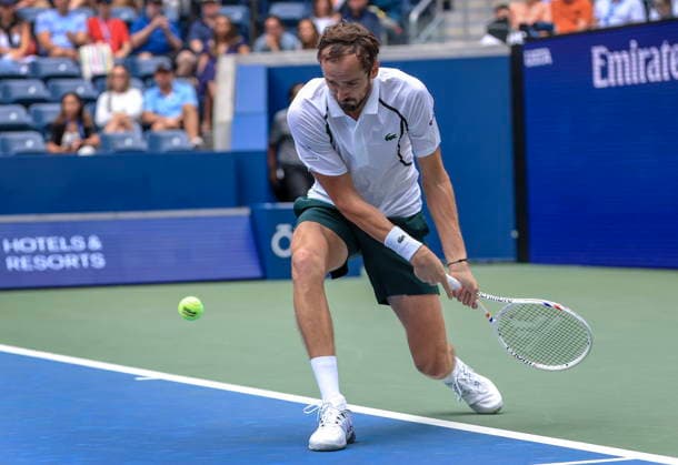 US Open tennis tournament - Day 4 Daniil Medvedev of Russia in action against Sebastian Gorzny of USA during the Men s Singles second round match of the US Open Tennis Championships in Flushing Meadows, New York, USA, 02 September 2026. FLUSHING MEADOWS NEW YORK United States  Copyright: xCRISTOBALxHERRERA-ULASHKEVICHx