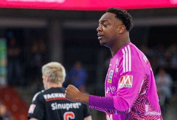 02.09.2026 - Handball - 1. Bundesliga OPEL HBL - Saison 2026 2027 - 02. Spieltag: HC Erlangen Metropolregion Nürnberg HCE - TSV Hannover-Burgdorf ( Die Recken ) - DaMa - xdaxmax - Rubens Pierre (93, HC Erlangen HCE ) ballt Faust Fäuste freut sich Freude jubelt Jubel