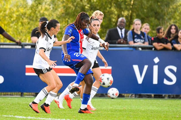 FOOTBALL : PSG vs Eintracht Francfort - UEFA Women™s Champions League - 02 09 2026 Anais Ebayilin (PSG) Ereleta Memeti (Eintracht Francfort) PoissyFrance  Copyright: xBaptistexAutissierx