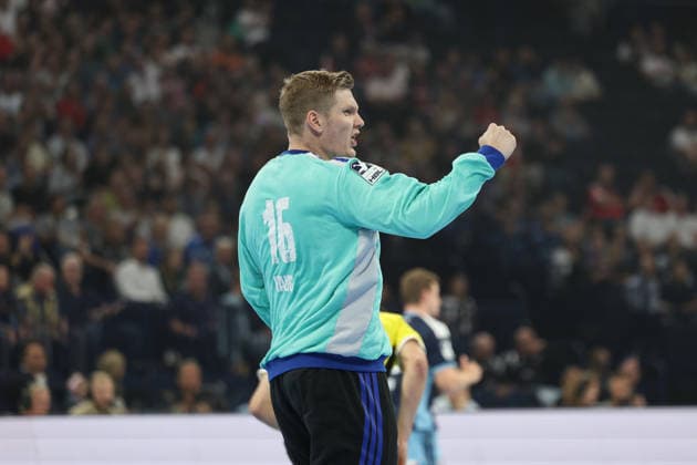 Handball I Herren I Saison 2026 2027 I Bundesliga I 2. Spieltag I Handball Club Hamburg - TVB Stuttgart I 02.09.2026 Robin Haug (16, Handball Club Hamburg) jubelt Hamburg Barclaycard Arena Hamburg Deutschland Copyright: xLobeca RalfxHomburgx