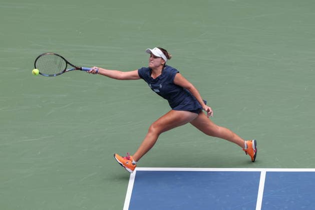 US Open tennis tournament - Day 4 Sofia Kenin of the US in action against Jessica Pegula of the US during the Women™s Singles second round match of the US Open Tennis Championships in Flushing Meadows, New York, USA, 02 September 2026. FLUSHING MEADOWS NEW YORK United States  Copyright: xBRIANxHIRSCHFELDx