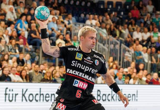 02.09.2026 - Handball - 1. Bundesliga OPEL HBL - Saison 2026 2027 - 02. Spieltag: HC Erlangen Metropolregion Nürnberg HCE - TSV Hannover-Burgdorf ( Die Recken ) - DaMa - xdaxmax - Marek Nissen (6, HC Erlangen HCE )