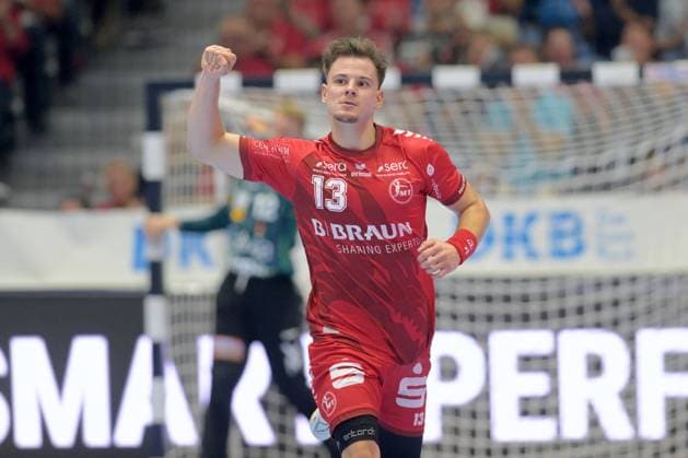 Jubel bei Leon Stehl (MT Melsungen 13) , GER, MT Melsungen - Frisch Auf Goeppingen, Handball, 1. Bundesliga, 2. Spieltag, Saison 2026 2027, 02.09.2026, GER, MT Melsungen - Frisch Auf Goeppingen, Handball, 1. Bundesliga, 2. Spieltag, Saison 2026 2027, 02.09.2026 Kassel Copyright: xEibner-Pressefotox xRolandxSippelx EP_RSL