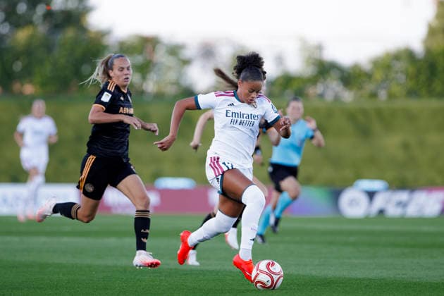 UEFA Women s Champions League - Real Madrid vs Ajax MADRID, SPAIN -September 2:Felicia Schroder of Real Madrid in action during the UEFA Women s Champions League match between Real Madrid and Ajax at Alfredo Di Stefano stadium in Madrid.(Photo by Guille Martinez f22photo) Madrid Alfredo Di Stefano Stadium Spain Copyright: xGuillermoxMartinezx