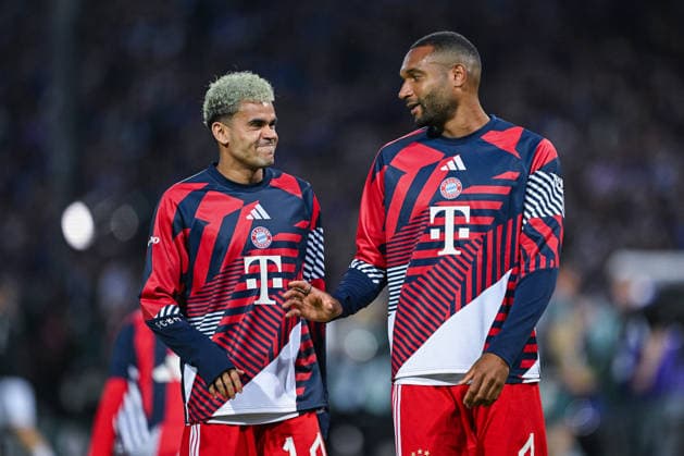 02.09.2026, Fussball, DFB-Pokal, VfL Osnabrück - FC Bayern München, Luis Diaz (FC Bayern München), Jonathan Tah (FC Bayern München) xRHR-FOTO DEx Copyright: TeresaxKroeger RHR-FOTOx RHR-FOTO DE