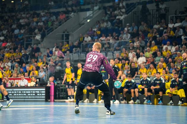 02.09.2026, xwppx, Handball Opel HBL, Rhein-Neckar-Löwen - VfL Gummersbach v.l. David Späth (Rhein-Neckar Löwen) Mannheim