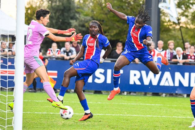 FOOTBALL : PSG vs Eintracht Francfort - UEFA Women™s Champions League - 02 09 2026 Merveille Kanjinga (PSG) Anais Ebayilin (PSG) PoissyFrance  Copyright: xBaptistexAutissierx
