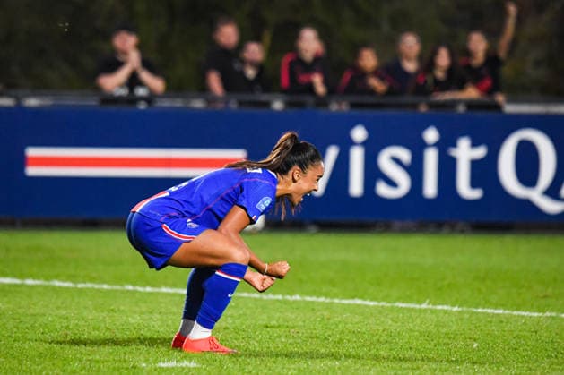 FOOTBALL : PSG vs Eintracht Francfort - UEFA Women™s Champions League - 02 09 2026 Joie des joueuses du PSG aprÃ s le but de Sakina Karchaoui (PSG) PoissyFrance  Copyright: xBaptistexAutissierx