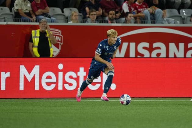 Thun, Switzerland - September 02: Theo Bergvall (6 Lausanne) during the Brack Super League match between FC Thun and FC Lausanne at VISANA STADION on September 02, 2026 in Thun, Switzerland. Copyright: xKjetilxWaberx xSPPx Sportspressphoto_SPR222232