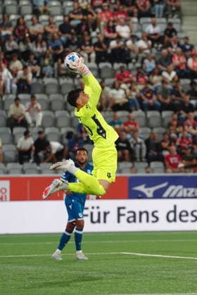 Thun, Switzerland - September 02: Melvin Mastil (Goalkeeper 90 LS) during the Brack Super League match between FC Thun and FC Lausanne at VISANA STADION on September 02, 2026 in Thun, Switzerland. Copyright: xKjetilxWaberx xSPPx Sportspressphoto_SPR222244