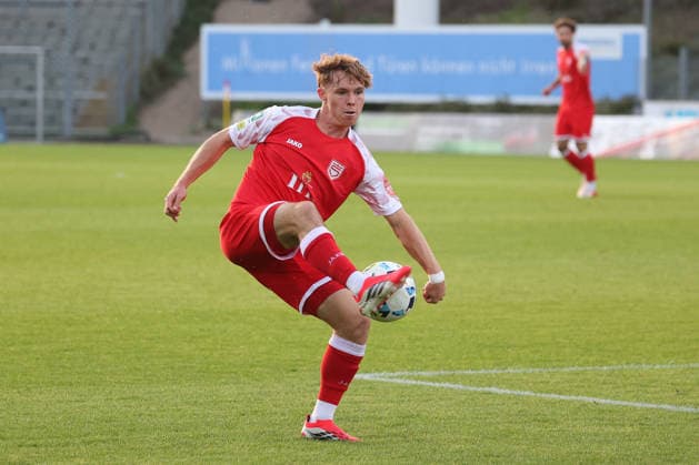 Konstantin Gerhardt (SI) Fussball Regionalliga West, 6. Spieltag, Sportfreunde Siegen - SC Paderborn 07 U21, U 21 am 02.09.2026 in Siegen Deutschland.
