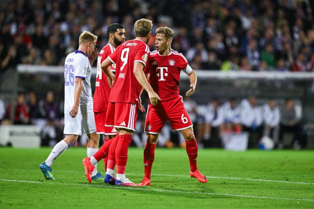 02.09.2026, Fussball, DFB-Pokal, VfL Osnabrück - FC Bayern München, Harry Kane (FC Bayern München) freut sich über das Tor zum 1:1, xRHR-FOTO DEx Copyright: TeresaxKroeger RHR-FOTOx RHR-FOTO DE