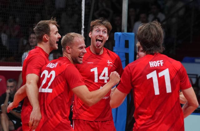 Turkiye v Denmark - CEV EuroVolley 2026 Men Friendly Match ANKARA, TURKIYE - SEPTEMBER 2: Players of Denmark celebrate after a point during the friendly match ahead of the 2026 CEV Men s European Volleyball Championship between Turkiye and Denmark at Baskent Volleyball Hall in Ankara, Turkiye, on September 2, 2026. Guven Yilmaz Anadolu Ankara Turkey. Editorial use only. Please get in touch for any other usage.  Copyright: x2026xAnadoluxGuvenxYilmazx
