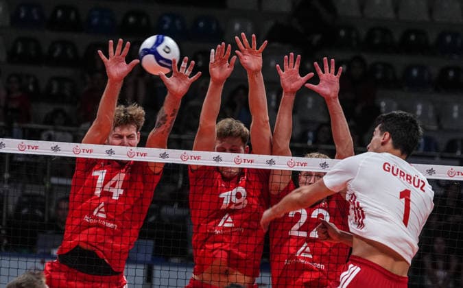 Turkiye v Denmark - CEV EuroVolley 2026 Men Friendly Match ANKARA, TURKIYE - SEPTEMBER 2: Kaan Gurbuz of Turkiye in action during the friendly match ahead of the 2026 CEV Men s European Volleyball Championship between Turkiye and Denmark at Baskent Volleyball Hall in Ankara, Turkiye, on September 2, 2026. Guven Yilmaz Anadolu Ankara Turkey. Editorial use only. Please get in touch for any other usage.  Copyright: x2026xAnadoluxGuvenxYilmazx