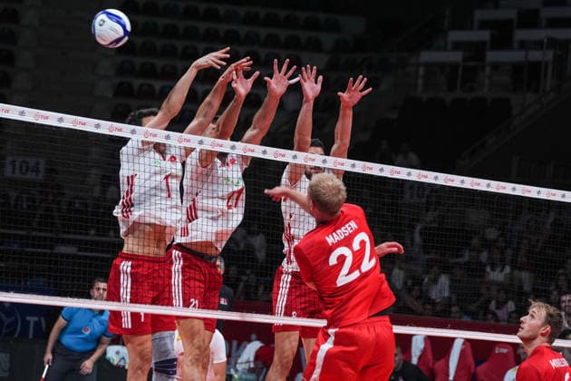 Turkiye v Denmark - CEV EuroVolley 2026 Men Friendly Match ANKARA, TURKIYE - SEPTEMBER 2: Madsen of Denmark in action during the friendly match ahead of the 2026 CEV Men s European Volleyball Championship between Turkiye and Denmark at Baskent Volleyball Hall in Ankara, Turkiye, on September 2, 2026. Guven Yilmaz Anadolu Ankara Turkey. Editorial use only. Please get in touch for any other usage.  Copyright: x2026xAnadoluxGuvenxYilmazx