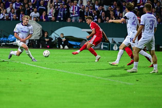 02.09.2026, Fussball, DFB-Pokal, VfL Osnabrück - FC Bayern München, Tom Bischof (FC Bayern München) erzielt das Tor zum 1:2, xRHR-FOTO DEx Copyright: TeresaxKroeger RHR-FOTOx RHR-FOTO DE