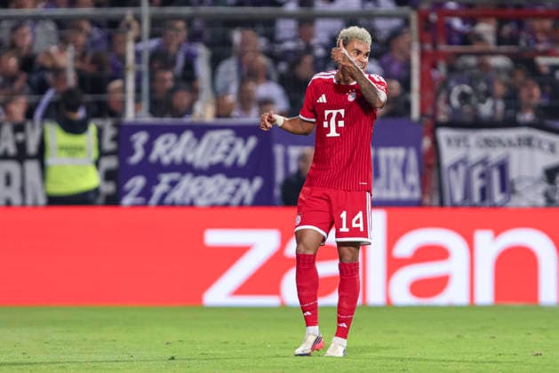 Luis Diaz (FC Bayern Muenchen) gestikuliert, Gestik waehrend des DFB-Pokal Spiels zwichen VfL Osnabrueck v FC Bayern Muenchen, Bremer Bruecke am 02. September 2026 in Osnabrueck, Deutschland. (Foto von Oliver Kaelke DeFodi Images) +++ Luis Diaz (FC Bayern Muenchen) gestures during the DFB-Pokal match between VfL Osnabrueck v FC Bayern Muenchen at Bremer Bruecke on September 2, 2026 in Osnabrueck, Germany. (Photo by Oliver Kaelke DeFodi Images) (Photo by Oliver Kaelke DeFodi Images) -