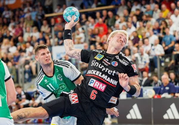 02.09.2026 - Handball - 1. Bundesliga OPEL HBL - Saison 2026 2027 - 02. Spieltag: HC Erlangen Metropolregion Nürnberg HCE - TSV Hannover-Burgdorf ( Die Recken ) - DaMa - xdaxmax - Sebastian Heymann (11, TSV Hannover-Burgdorf ) Marek Nissen (6, HC Erlangen HCE )