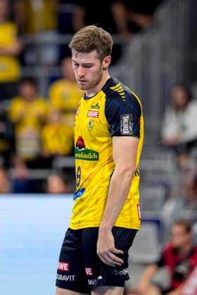 Tim Nothdurft (RNL, 8), Spieler der Rhein-Neckar-Löwen, enttäuscht schauend, Enttäuschung, Frustration, disappointed, pessimistisch, Einzelbild, Einzelfoto, Aktion, Action, 02.09.2026, Mannheim (Deutschland), Handball, Bundesliga, Rhein-Neckar Löwen - VfL Gummersbach