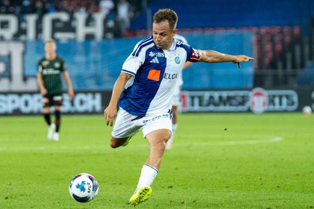 Fussball, Schweiz: Brack Super League, 6. Spieltag: Grasshopper Club Zürich vs. FC St. Gallen 1879, Mittwoch, 02.09.2026 (Stadion Letzigrund, Zürich); Amir Abrashi (6, Grasshopper Club Zürich) Copyright: xValentinxDomgjonix