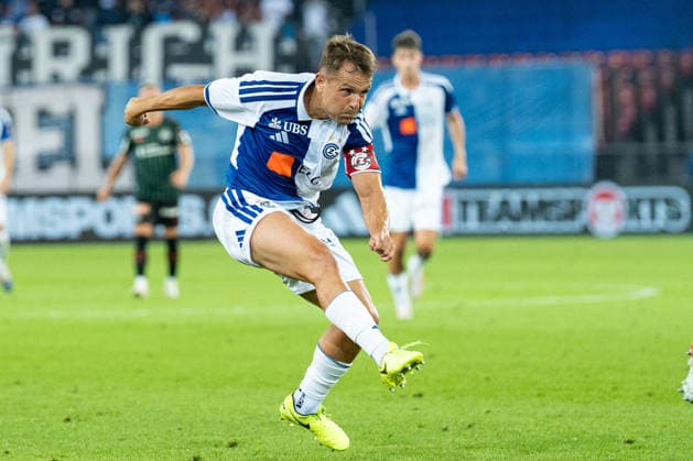 Fussball, Schweiz: Brack Super League, 6. Spieltag: Grasshopper Club Zürich vs. FC St. Gallen 1879, Mittwoch, 02.09.2026 (Stadion Letzigrund, Zürich); Amir Abrashi (6, Grasshopper Club Zürich) Copyright: xValentinxDomgjonix