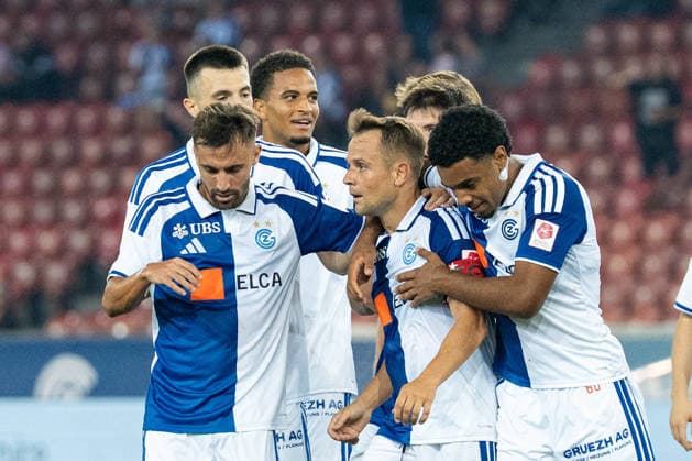 Fussball, Schweiz: Brack Super League, 6. Spieltag: Grasshopper Club Zürich vs. FC St. Gallen 1879, Mittwoch, 02.09.2026 (Stadion Letzigrund, Zürich); Torjubel, Tor durch Amir Abrashi (6, Grasshopper Club Zürich) zum 1:0 Copyright: xValentinxDomgjonix