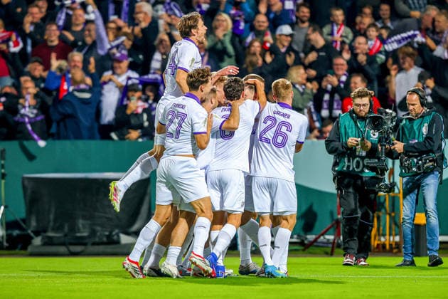 2026.09.02, xkwix, Fußball, DFB-Pokal, VfL Osnabrück - FC Bayern München, Stadion an der Bremer Brücke, 1.Runde, Saison 2026 2027: Torjubel nach Tor zum 1:0 durch Robin Meissner (VfL Osnabrueck 11) DFB regulations prohibit any use of photographs as image sequences and or quasi-video. Photo: xKamilxWilkowskixPressefotoKochx Niedersachsen Deutschland