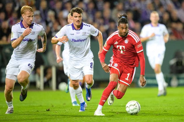 Fußball, DFB-Pokal, 20260902, VfL Osnabrück - FC Bayern München. Im Bild Michael OLISE (Bayern, 17). Osnabrück Osnatel Arena Niedersachsen Deutschland Copyright: Passion2Press MarkusxFischerx