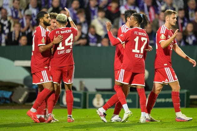 Fußball, DFB-Pokal, 20260902, VfL Osnabrück - FC Bayern München. Im Bild Tor 1:2 Torjubel. Osnabrück Osnatel Arena Niedersachsen Deutschland Copyright: Passion2Press MarkusxFischerx