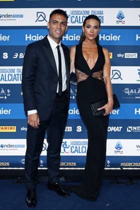 Db Milano 02 09 2026 - Gran Gala™ del Calcio Aic 2026 foto Daniele Buffa Image nella foto: Lautaro Martinez-Agustina Gandolfo 